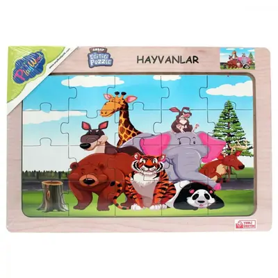 Playwood Ahşap Eğitici Puzzle Hayvanlar