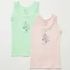Natuline Organik Atlet Likralı Lovely Meowly 2li Pembe - Yeşil