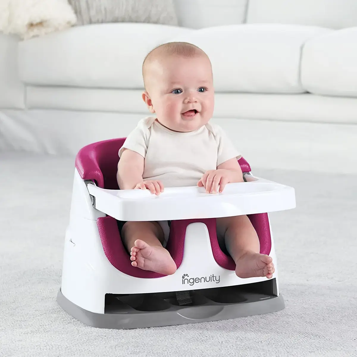 Ingenuity Baby Base Portatif Mama Sandalyesi Pink Flambe