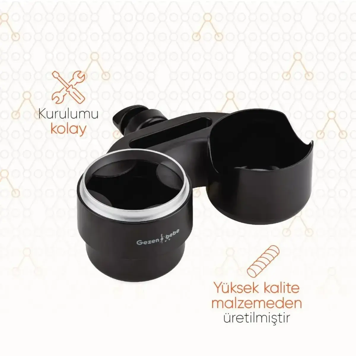 Gezenbebe 3’ü 1 Arada Bebek Arabası Telefon, Şişe ve Atıştırmalık Tepsisi