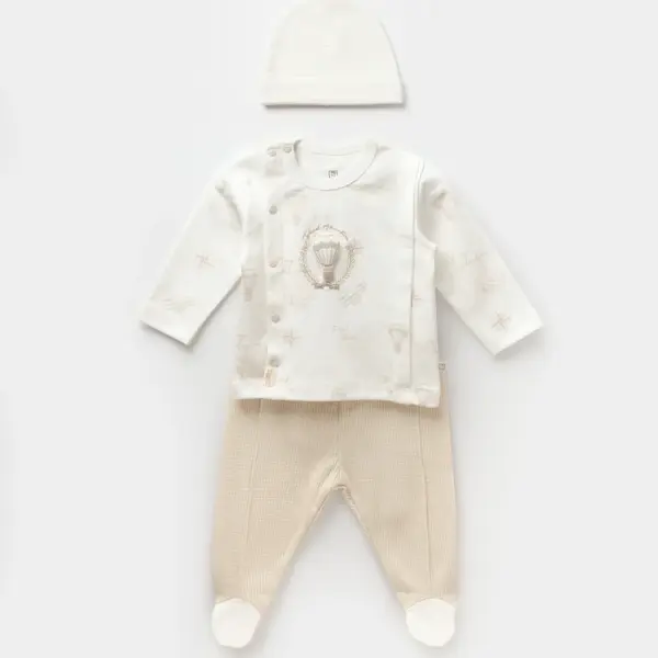 Bibaby Zıbın Takımı 3lü Travel Adventure Bej