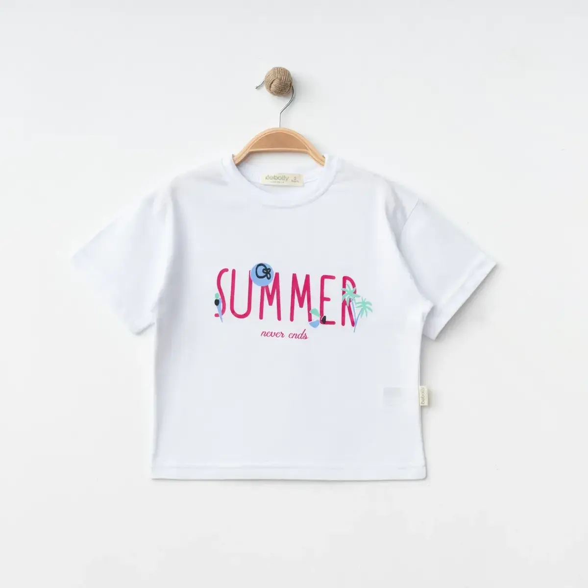 Bebolly T-Shirt Summer Baskılı Beyaz