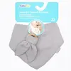 Babyjem Ahşap Diş Kaşıyıcılı Bürümcük Müslin Önlük Gri