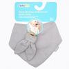 Babyjem Ahşap Diş Kaşıyıcılı Bürümcük Müslin Önlük Gri