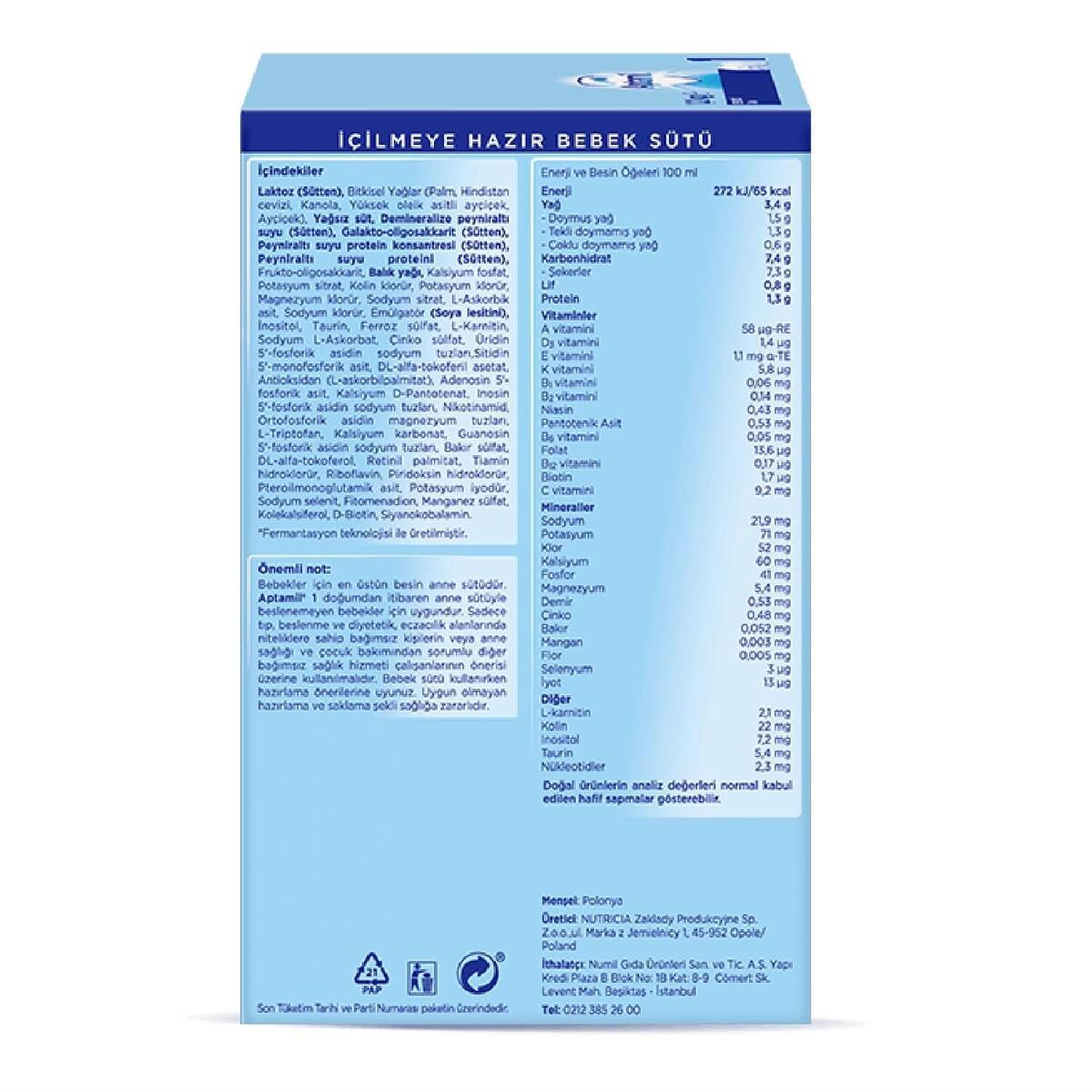Aptamil 1 Devam Sütü 1200 Gr