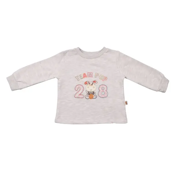 Mini Damla Sweatshirt Köpek Gri