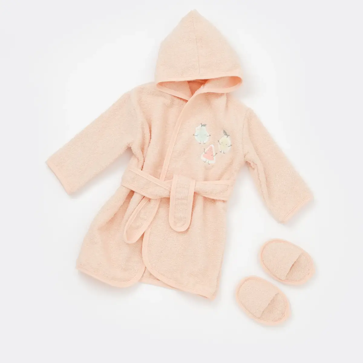 Bibaby Bornoz Takımı Happy Fruits Somon
