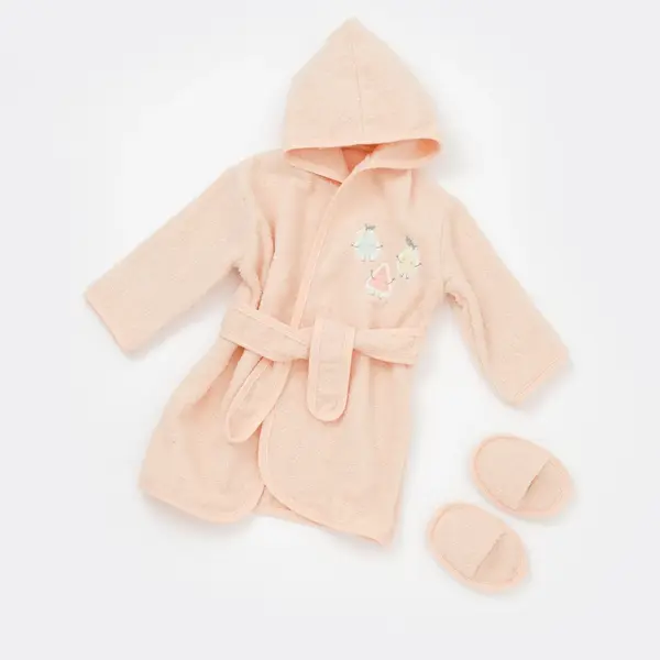 Bibaby Bornoz Takımı Happy Fruits Somon