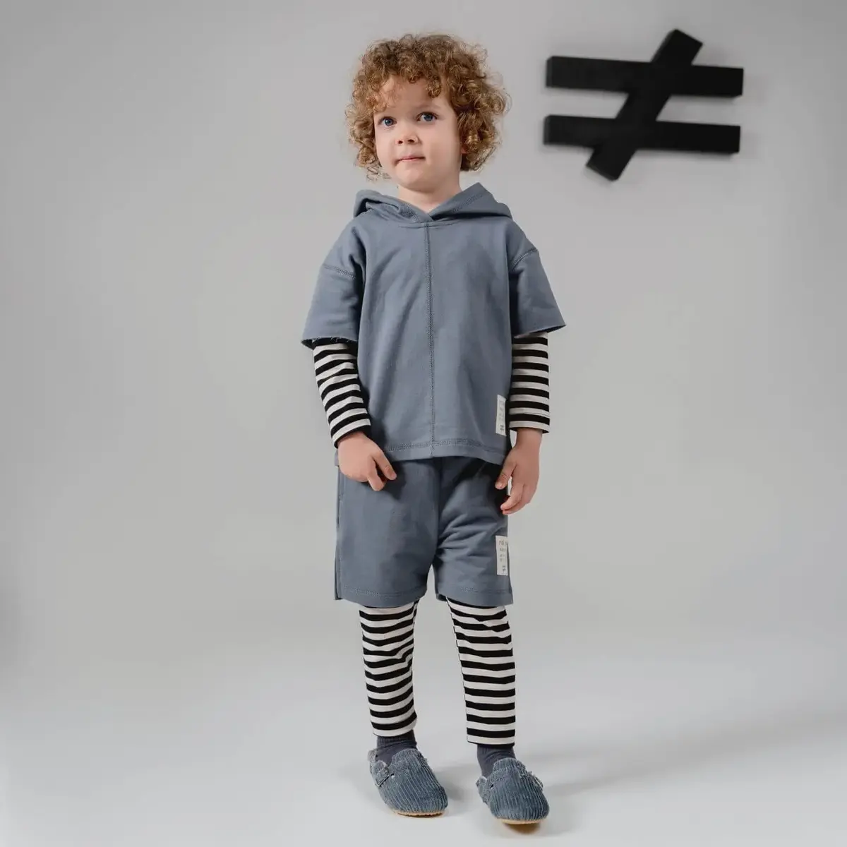 Moi Noi 2li Takım Zebra Antrasit