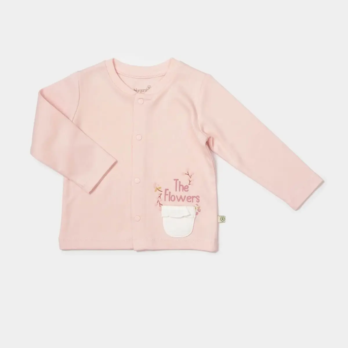 Bibaby Organik Pijama Takımı The Flowers Ekru - Pembe