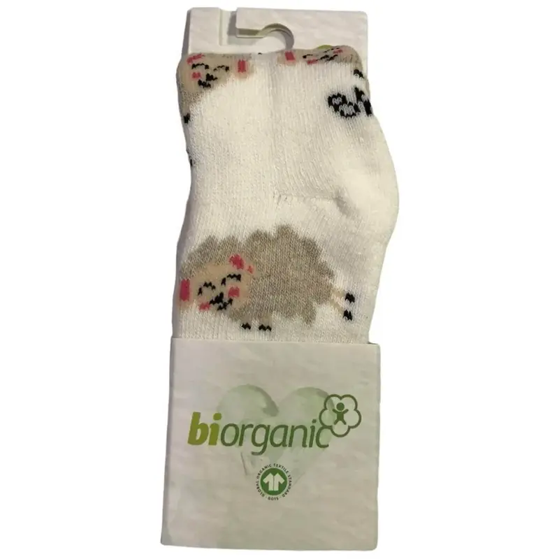Bibaby Organik Çorap Külotlu Havlu Kuzulu Ekru
