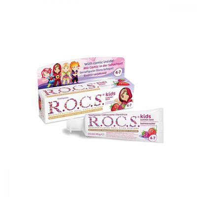 Rocs Kids Çocuk Diş Macunu Ahududu - Çilek 4-7 Yaş