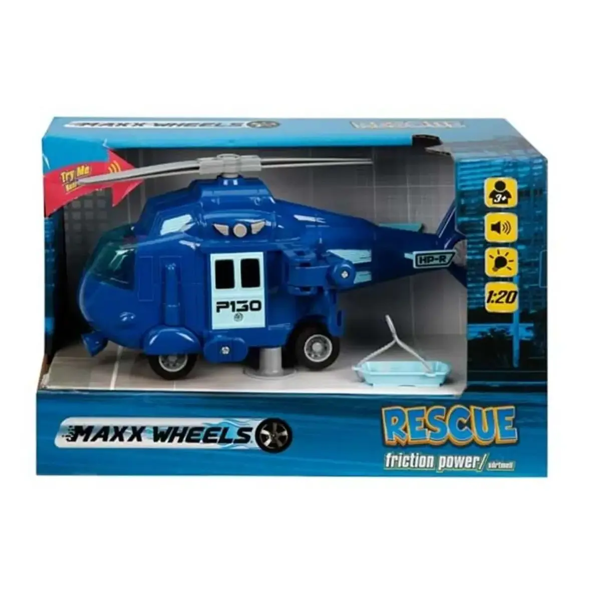 Maxx Wheels Sesli ve Işıklı Kurtarma Helikopteri 1:20