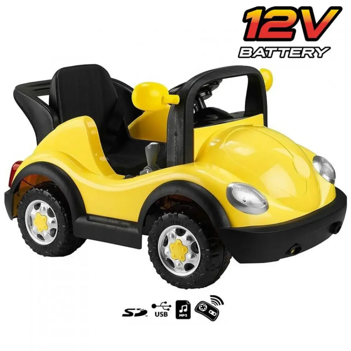 Babyhope Akülü Araba Kumandalı Sarı Babyhope Akülü Araba Kumandalı Sarı