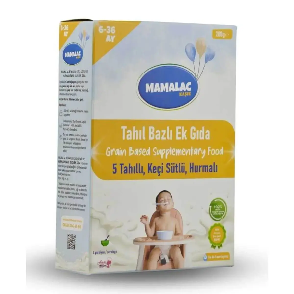 Aşçı Anne Mamalac 5 Tahıllı Keçi Sütlü Hurmalı Kaşık Maması 200 gr