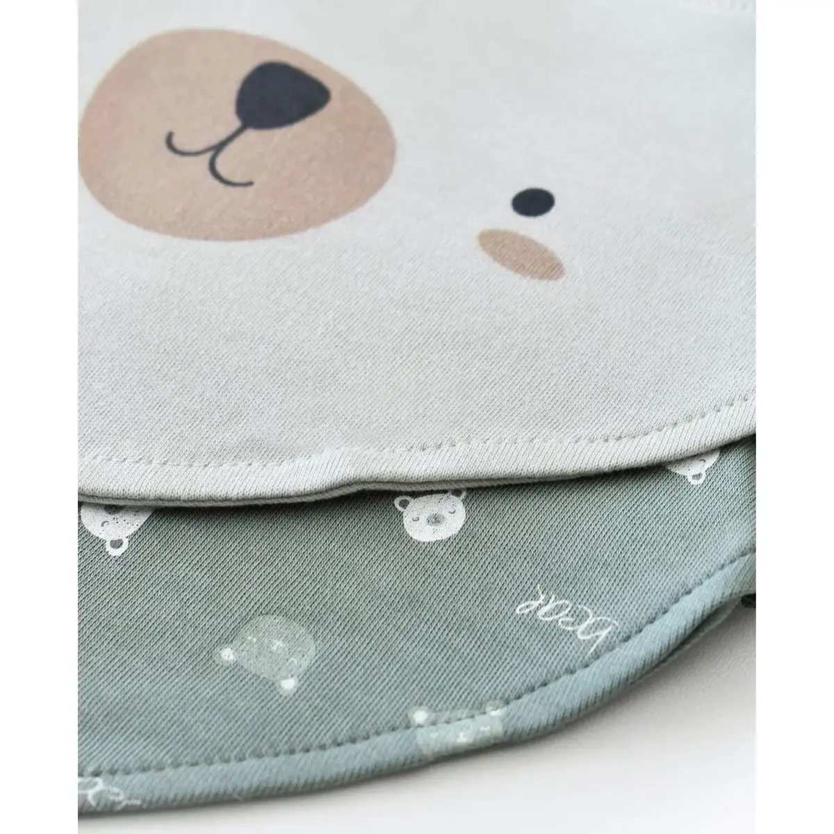 Bibaby Organik Fular Önlük 2li Hug Me Bear Yeşil