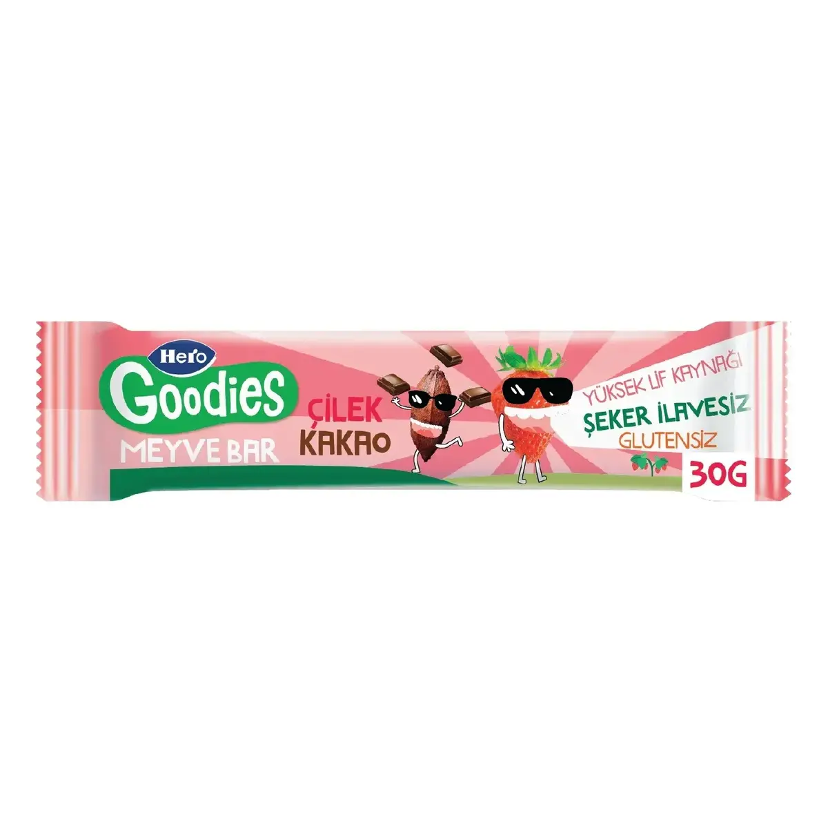 Hero Baby Goodies Meyve Bar Çilek & Kakao 30 gr