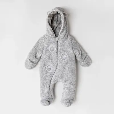 Andy Wawa Kozmonot Pramsuit Welsoft Little Hedgehog Gri