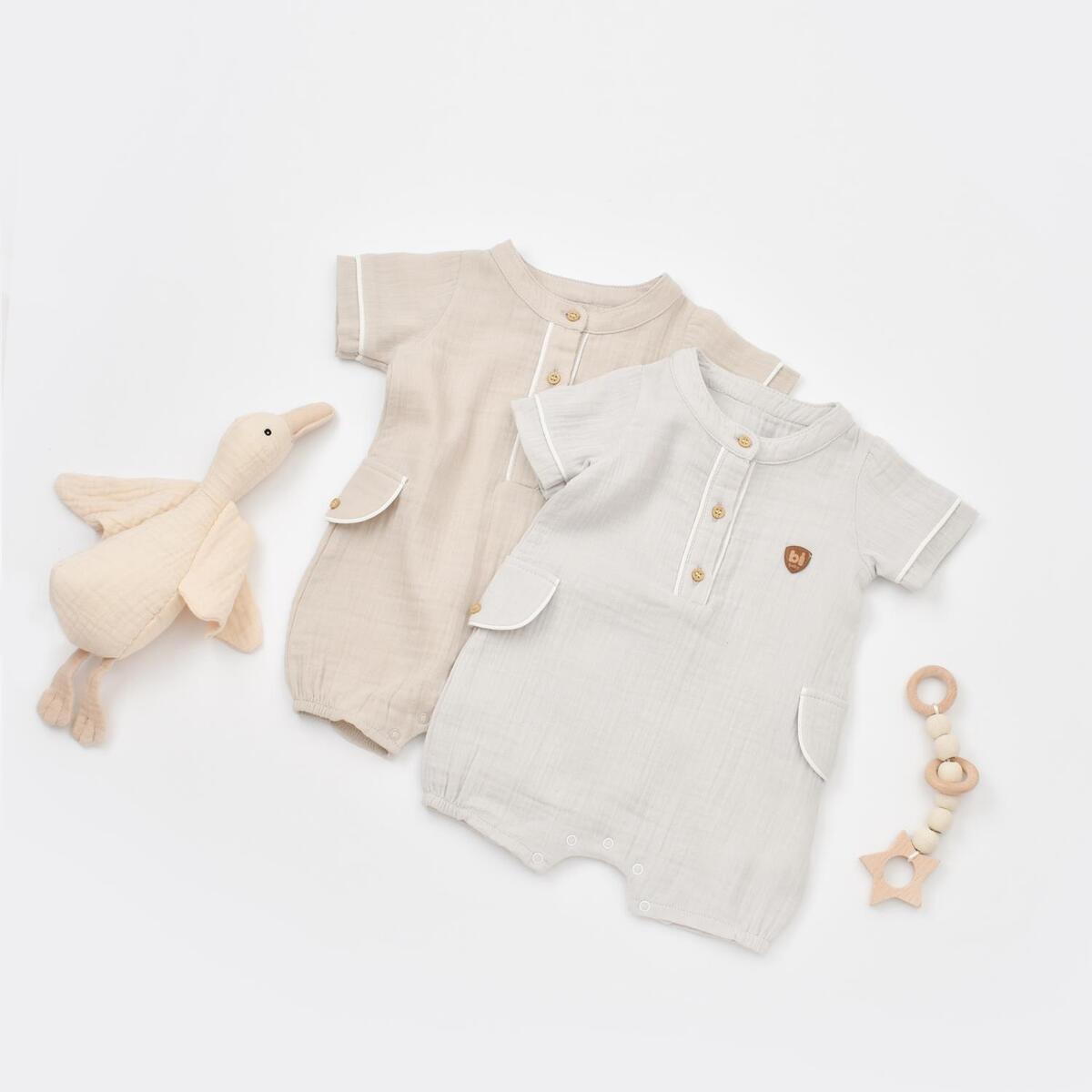 Bibaby Tulum Şortlu Müslin Maestro Bej