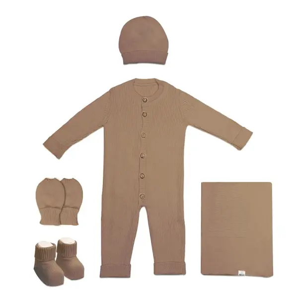 Bistyle Hastane Çıkışı 5li Triko Knidted Style Kahverengi