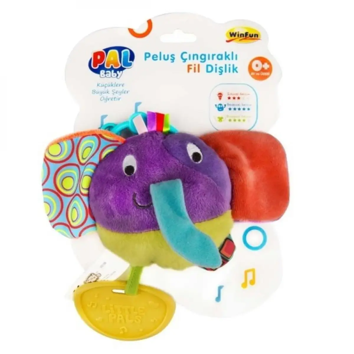 Peluş Çıngıraklı Fil Dişlik