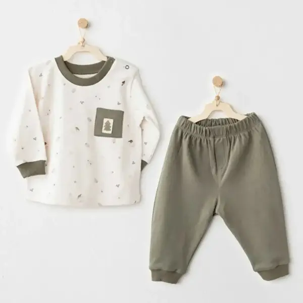 Andy Wawa 2li Takım My 1st Wardrobe Ekru - Yeşil