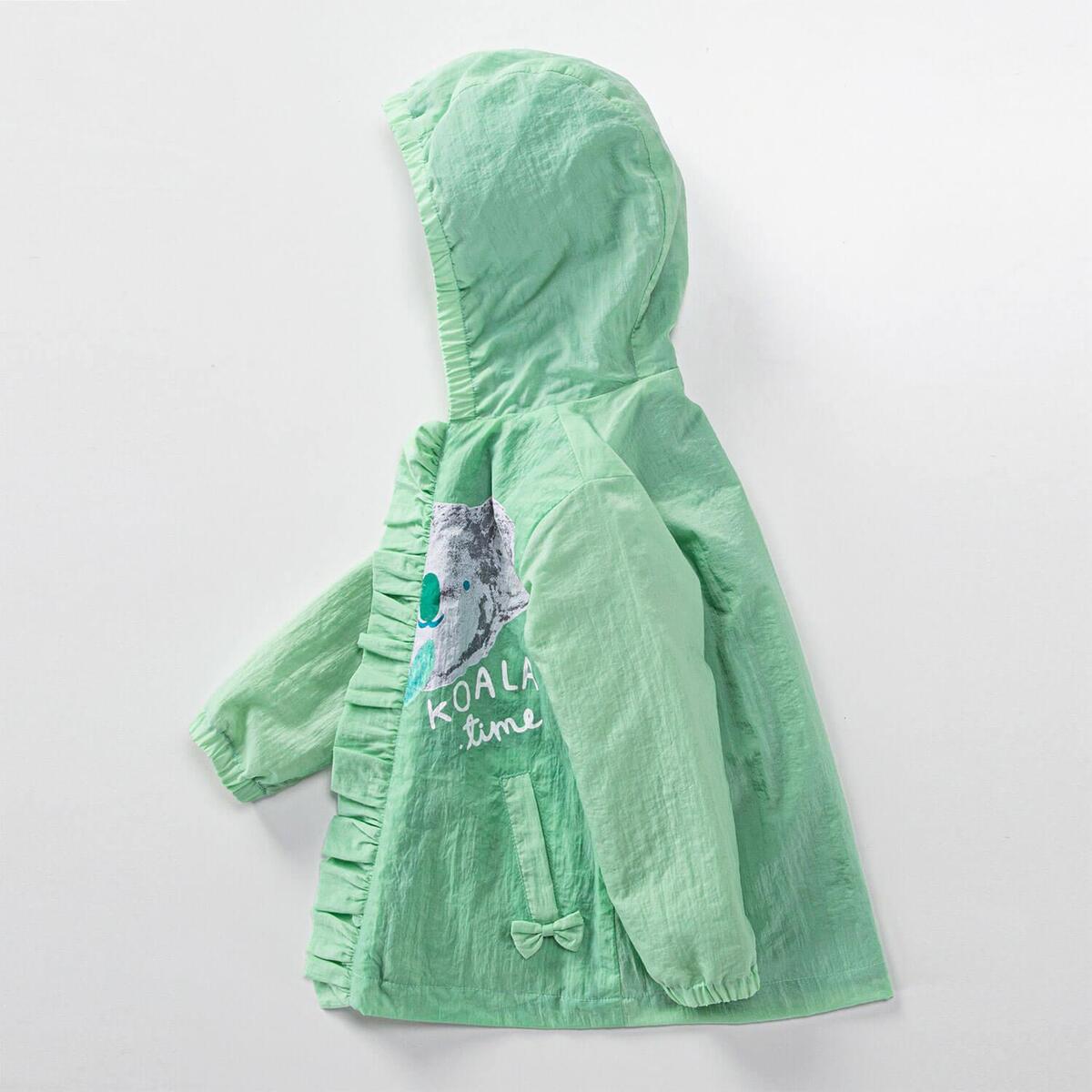 Midimod Yağmurluk Koala Baskılı Yeşil