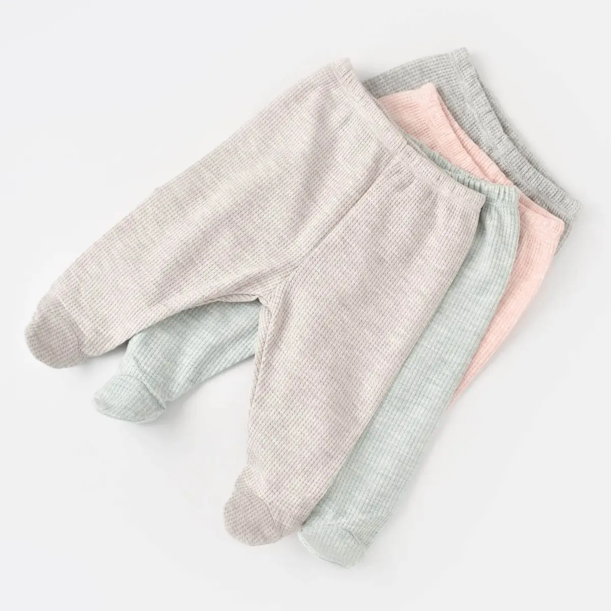 Bibaby Organik Zıbın Takımı 3lü Nature In Waffle Pembe Melanj