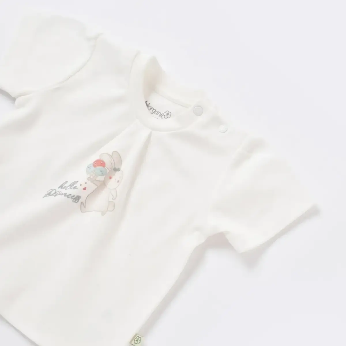 Bibaby Organik 2li Takım Şortlu Pretty Ears Mint - Ekru