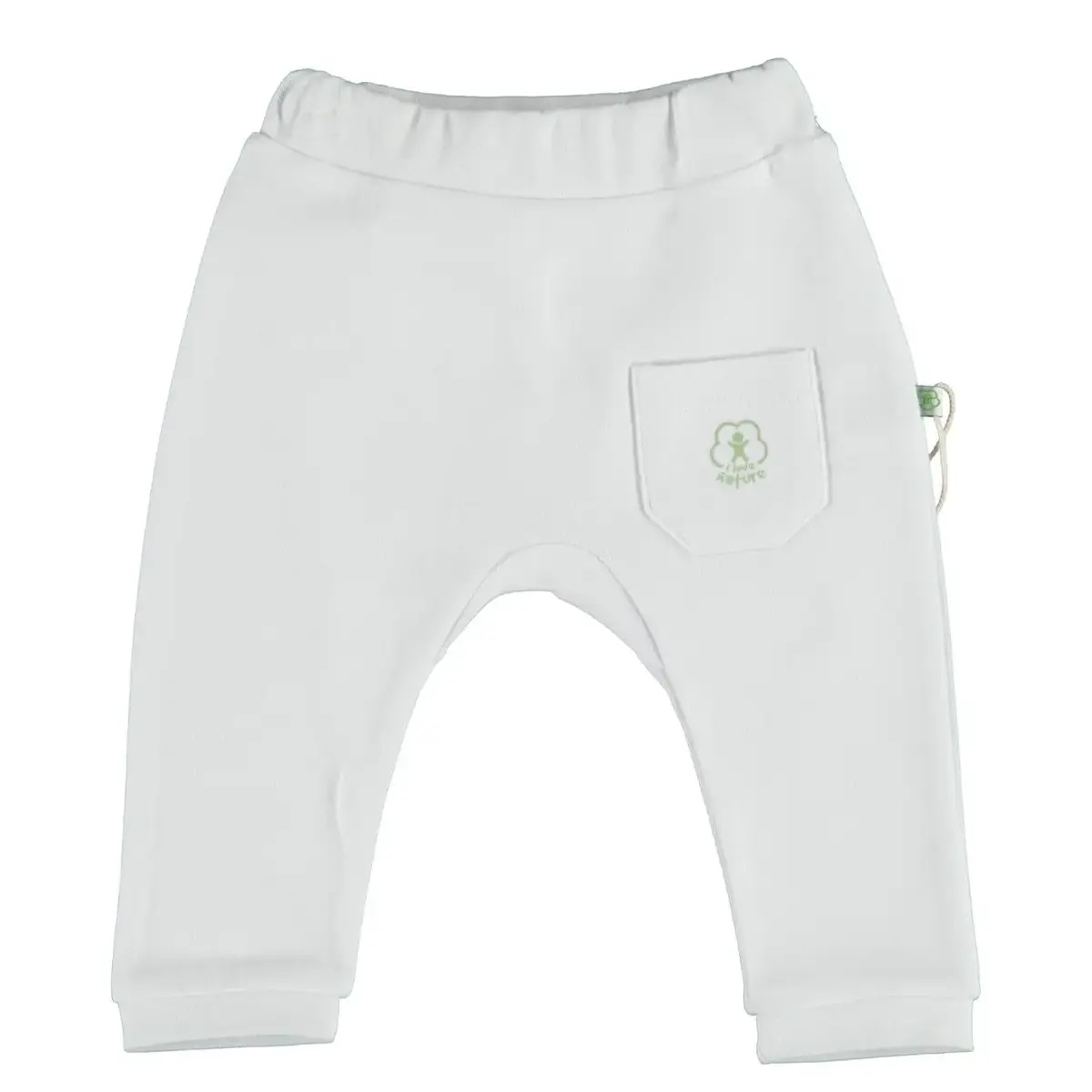 Bibaby Organik Pantolon Patiksiz Basic Nature Beyaz