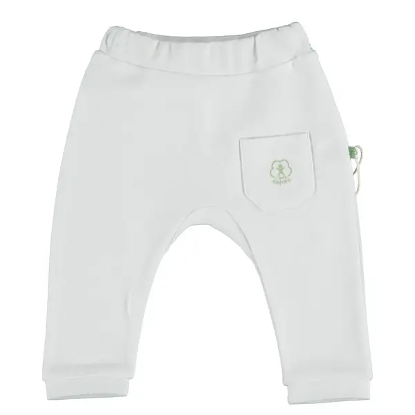 Bibaby Organik Pantolon Patiksiz Basic Nature Beyaz