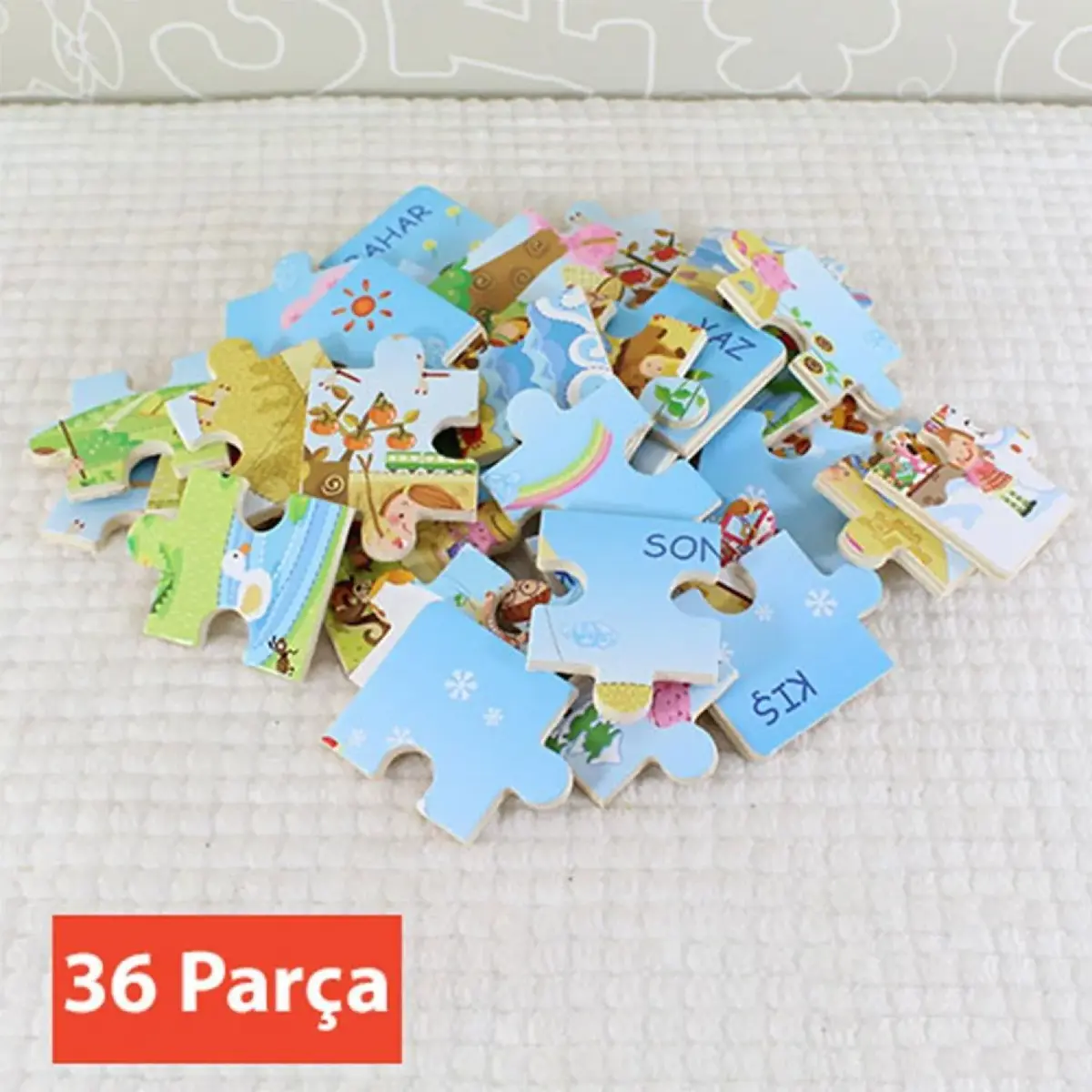 Bu-Bu Ahşap Puzzle Mevsimler 30x30 cm