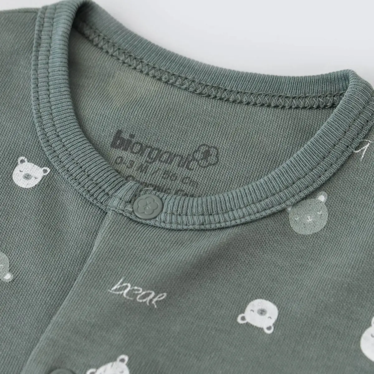 Bibaby Organik Tulum Hug Me Bear Yeşil