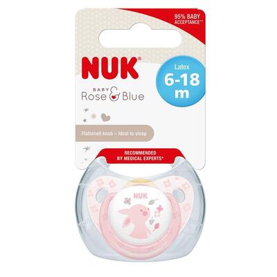 Nuk Baby Rose Kauçuk Kutulu Emzik 6+ Ay