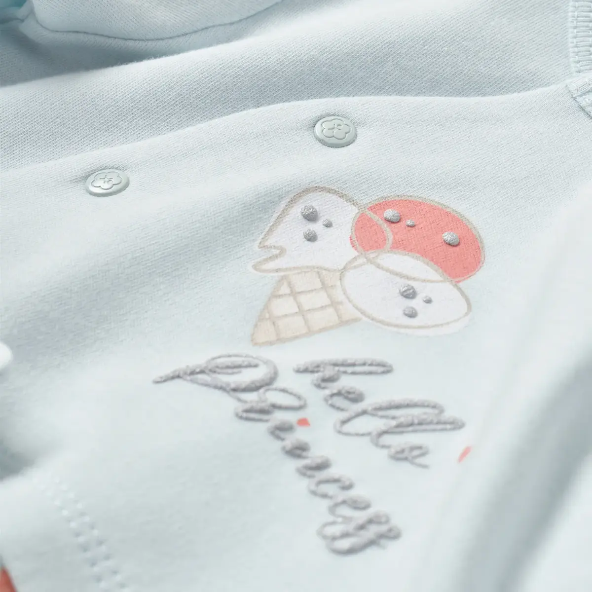 Bibaby Organik Tulum Pretty Ears Bunny Mint - Ekru