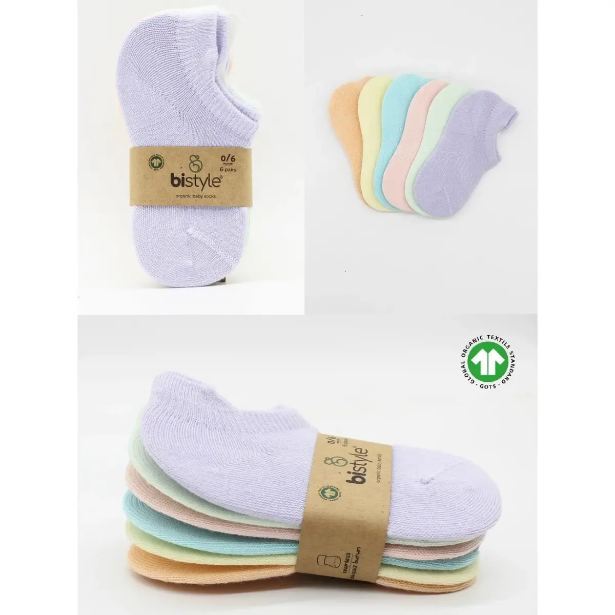 Bibaby Çorap Sneakers Bistyle 6lı Colors Pastel Bibaby Çorap Sneakers Bistyle 6lı Colors Pastel