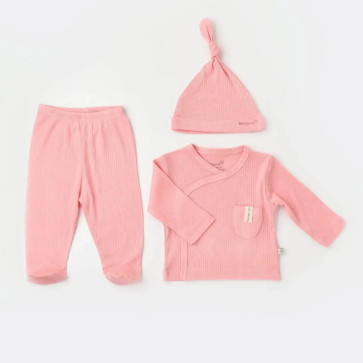 Bibaby Organik Zıbın 3lü Soft Modal Pembe Bibaby Organik Zıbın 3lü Soft Modal Pembe
