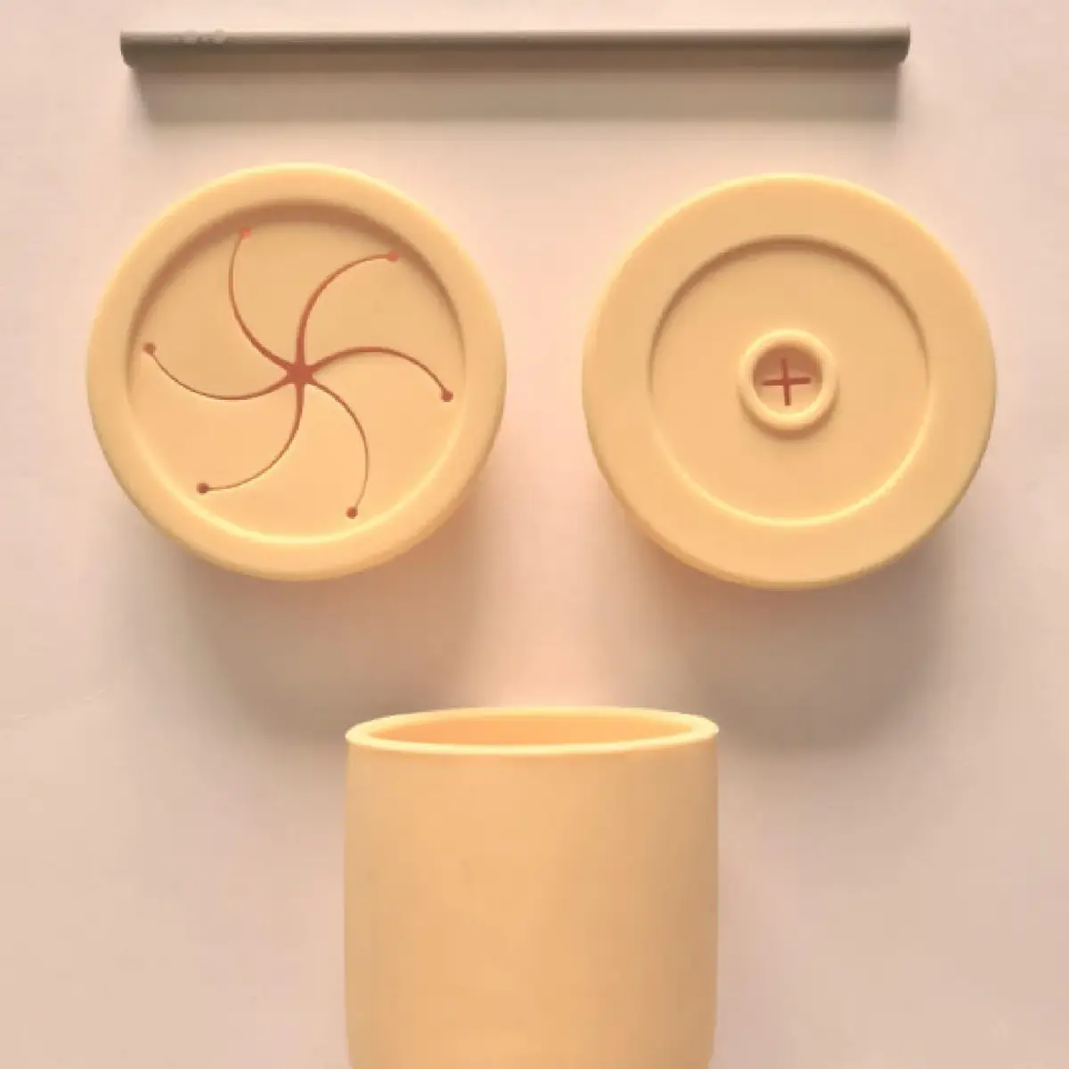 OiOi Ham+Hüp Atıştırma Seti 4lü Mellow Yellow - Powder Grey