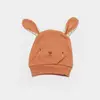 Bibaby Organik Şapka 2li Cool Lines Bunny Bej - Hardal