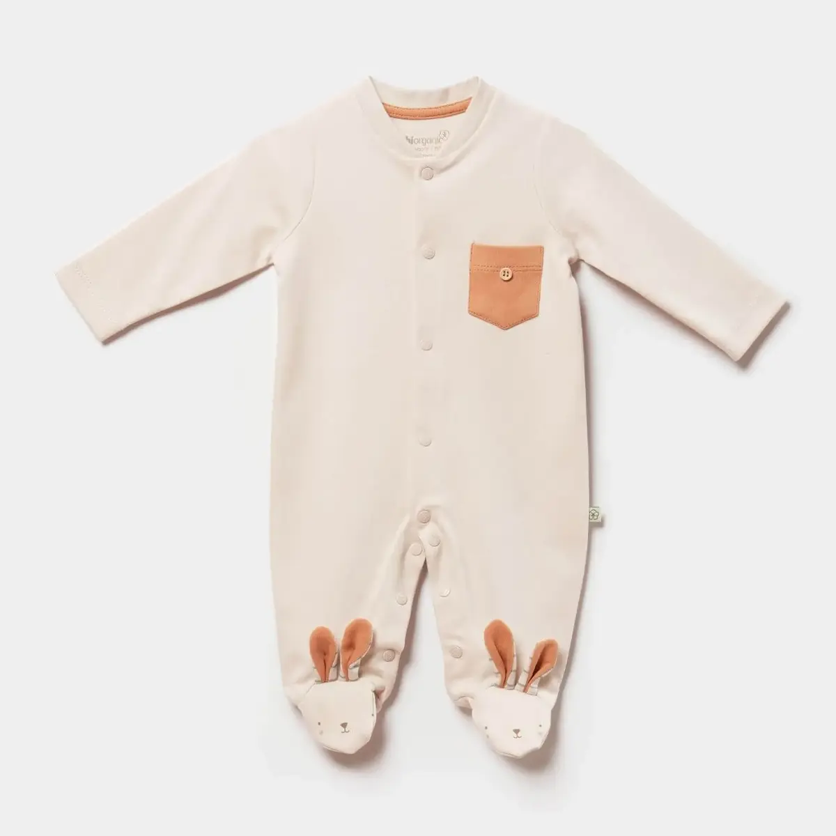 Bibaby Organik Tulum Cool Lines Bunny Bej - Hardal