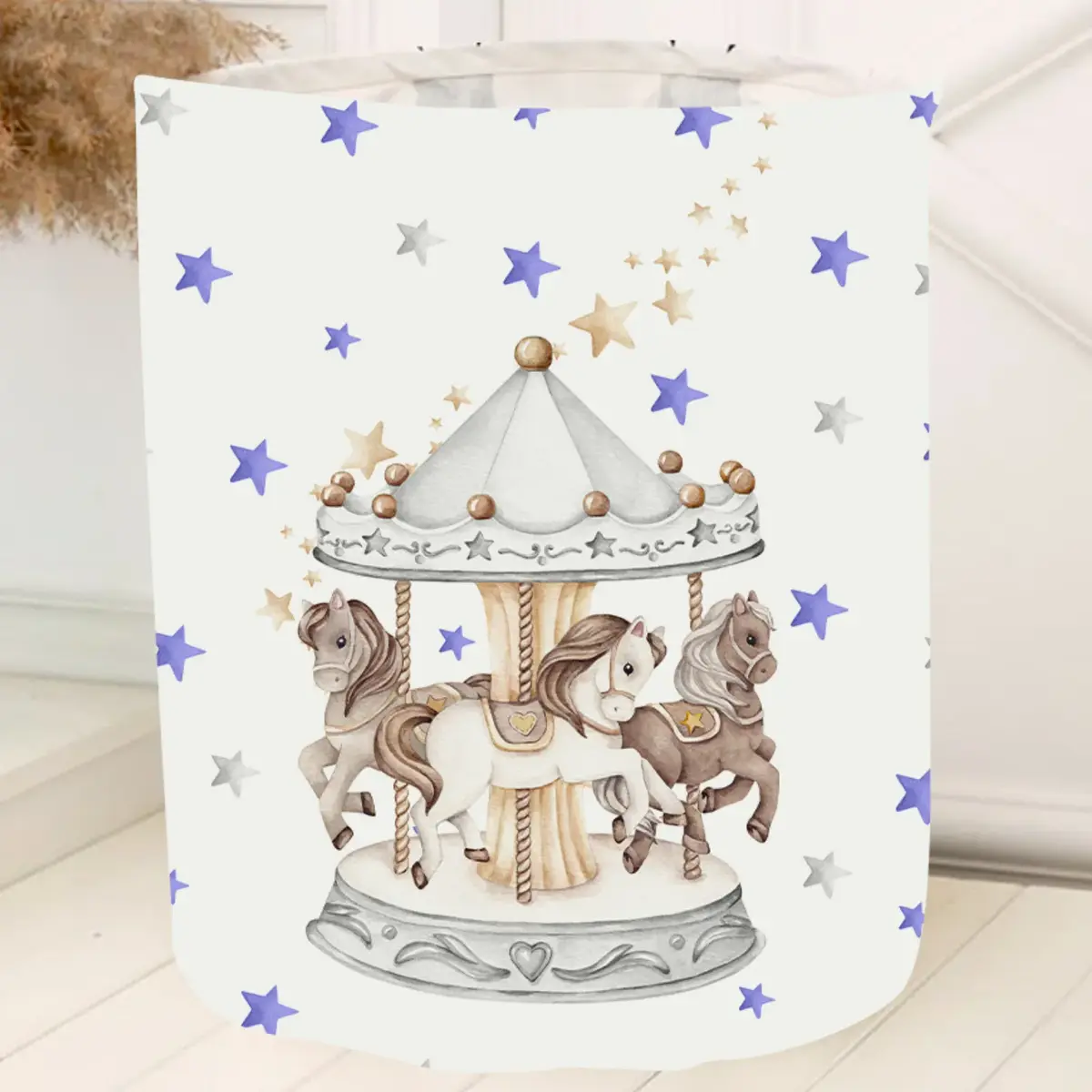 Momys Care Atlı Karınca Dönme Dolap Çok Amaçlı Oyuncak Saklama Kutusu 30x50 Cm