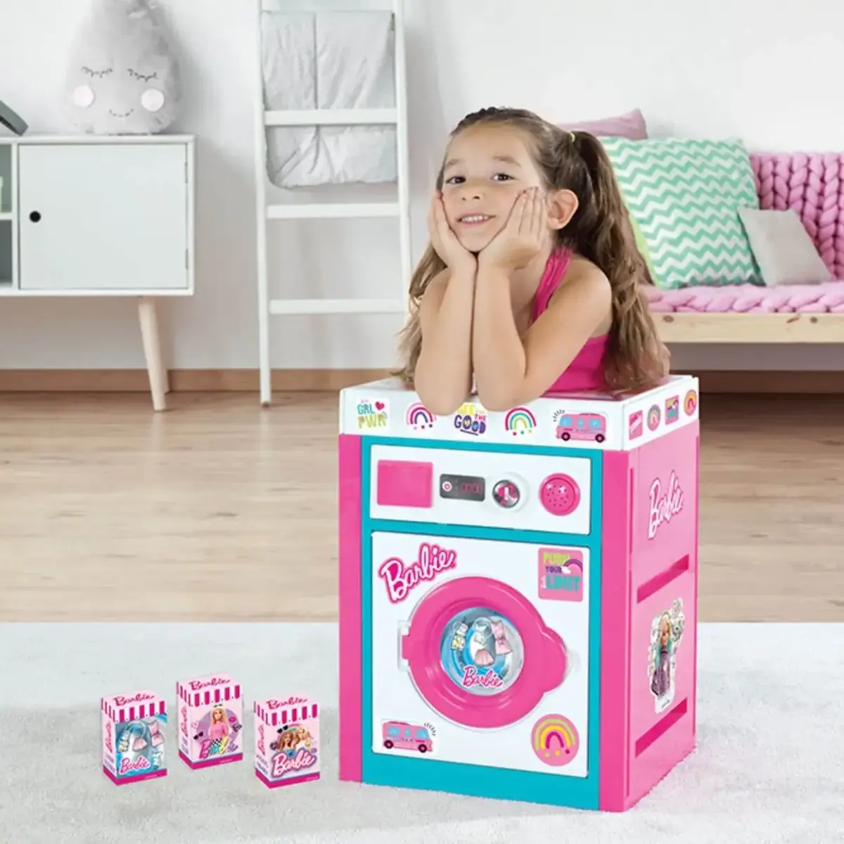 Dolu Barbie Çamaşır Makinası