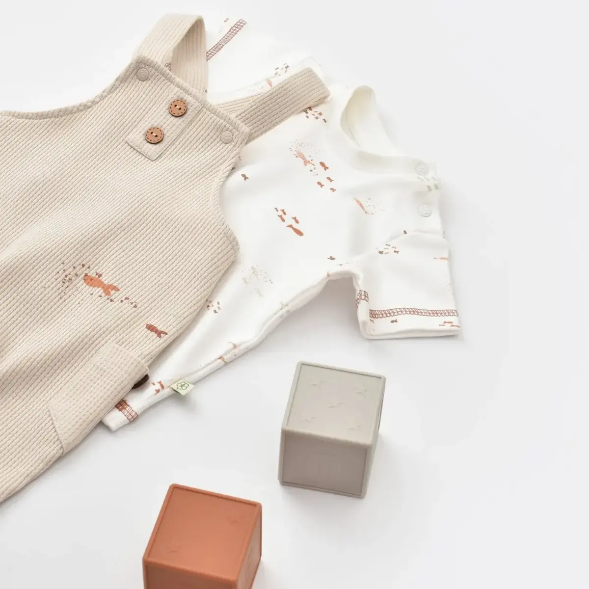 Bibaby Organik Salopet Tulum Magic Starfish Latte