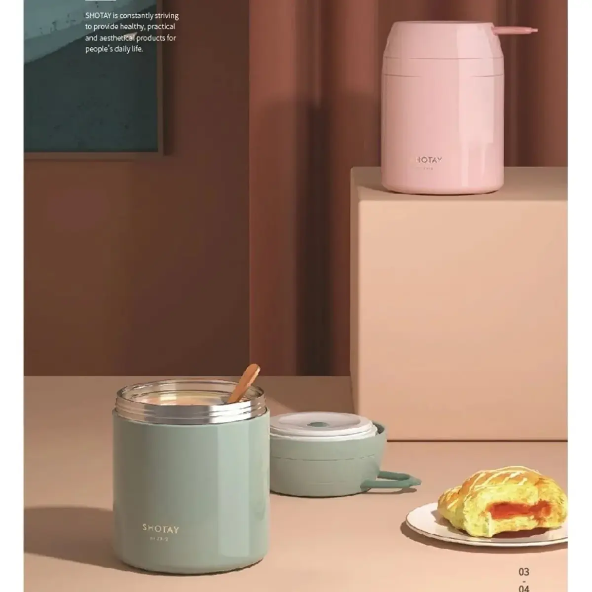 Shotay Çelik Termos Beslenme Kabı 650 Ml