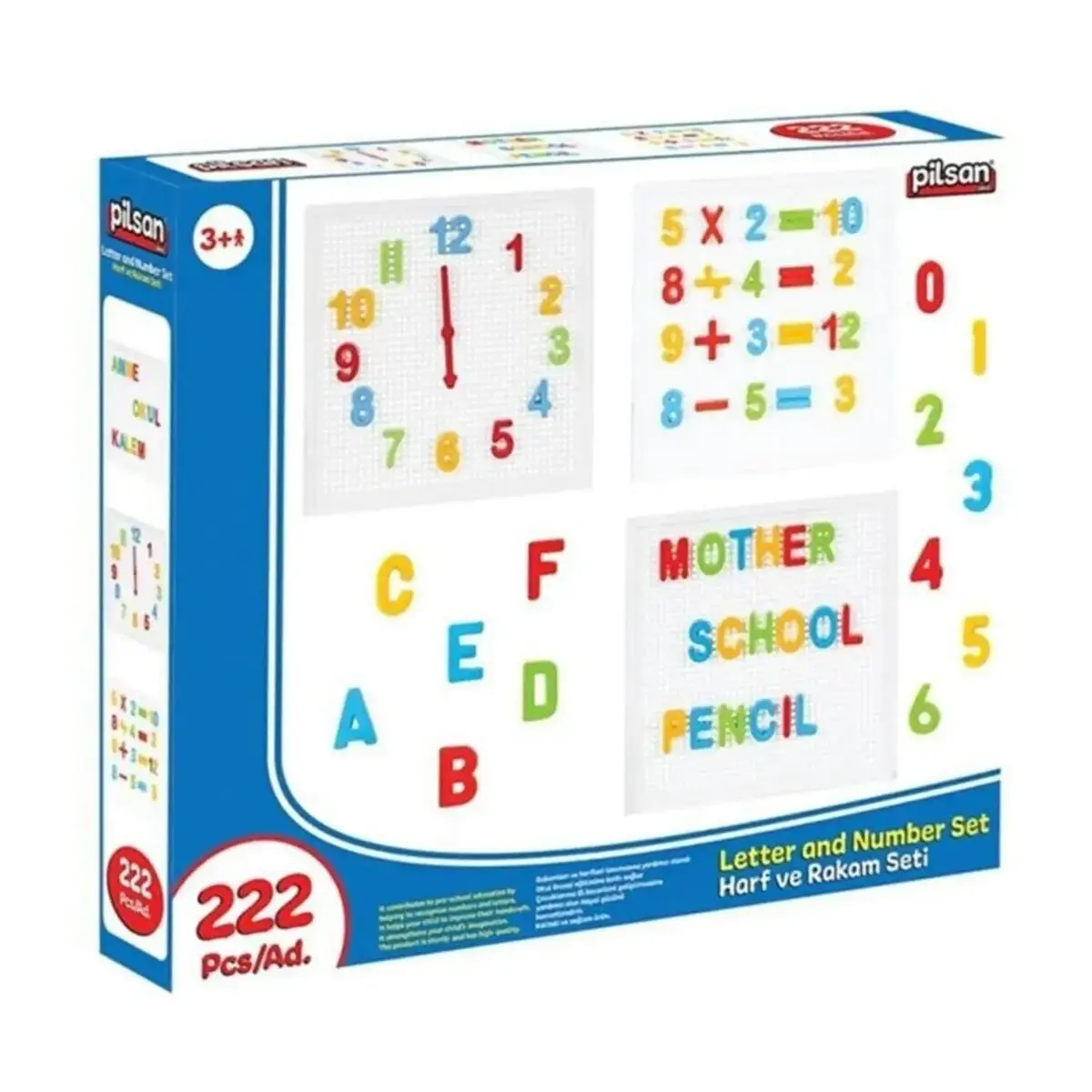 Pilsan İnovatif Harf Ve Rakam Seti 220 Parça 