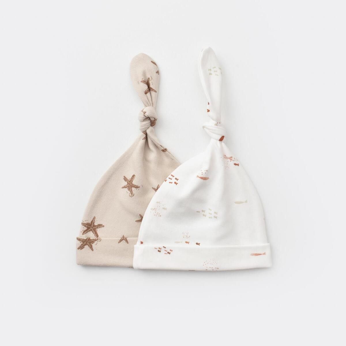 Bibaby Organik Şapka 2li Magic Starfish Latte