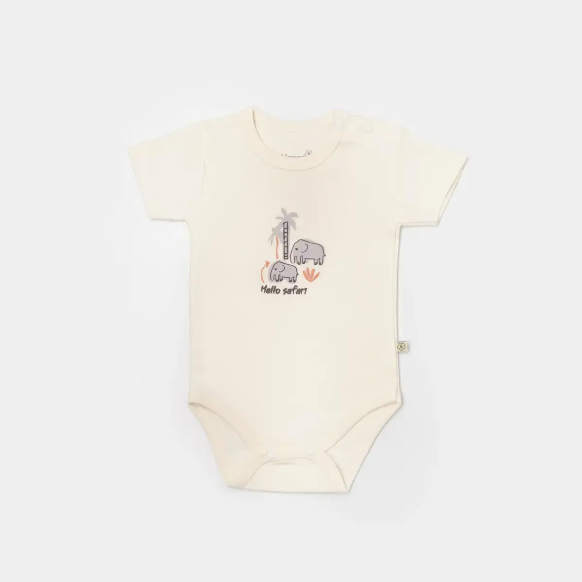Bibaby Organik Tulum Takımı Tüllü Hello Safari Ekru - Kiremit
