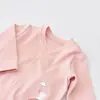 Bibaby Organik Pijama Takımı Live Color Rabbit Somon