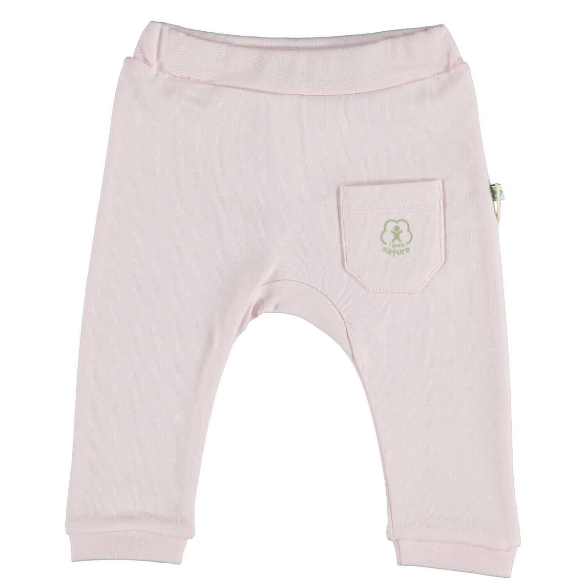 Bibaby Organik Pantolon Patiksiz Basic Nature Pembe
