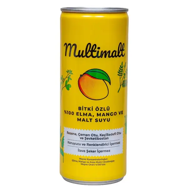 Multimalt Bitki Özlü %100 Elma,Mango Ve Malt Suyu 250 ml